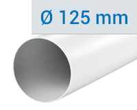 Plastové vzduchovody okrúhle Ø 125 mm