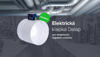 Nová PVC elektrická spätná klapka Dalap SK1