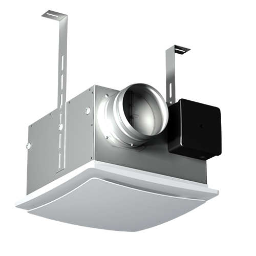 Priemyselný ventilátor do podhľadu so spätnou klapkou a filtrom Ø 100 mm, tichý