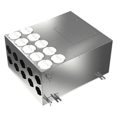 Kovový distribučný box na prepojenie systému Flexitech Ø 75 mm s 10 vývodmi MADB 1200