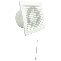Ventilátor do koupelny na 12V se síťkou proti hmyzu, časovým a tahovým spínačem Ø 150 mm