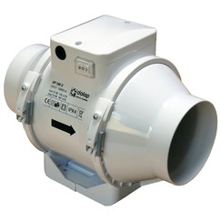 Ventilátor do potrubia axiálny plastový s prepínačom rýchlosti Ø 100 mm
