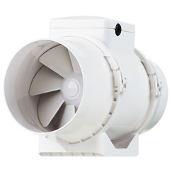Ventilátor do potrubia axiálny plastový s časovým spínačom Ø 100 mm