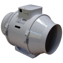 Ventilátor do potrubia axiálny plastový s prepínačom rýchlosti Ø 150 mm