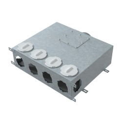 Kovový distribučný box pre prepojenie systému Flexitech Ø 90 mm so 6 vývodmi MADB 1125