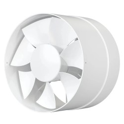 Malý potrubný ventilátor Dalap 150 DAN na 12 V do vlhkého prostredia, zúžený, Ø 150 mm