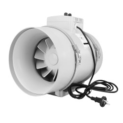 Profesionálny ventilátor do potrubia Ø 200 mm s teplotným čidlom a regulátorom otáčok