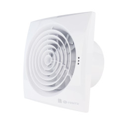 Tichý ventilátor do kúpeľne Ø 150 mm s časovým spínačom a sľudovou spätnou klapkou