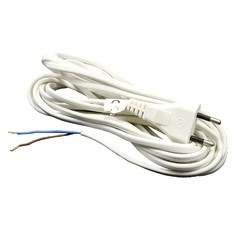 Napájací kábel k ventilátorom 2x0,75 mm, dĺžka 5 m, biely