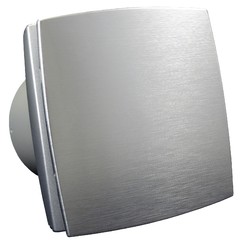 Ventilátor s hliníkovým predným panelom, časovačom a čidlom vlhkosti Ø 100 mm, úsporný a tichý